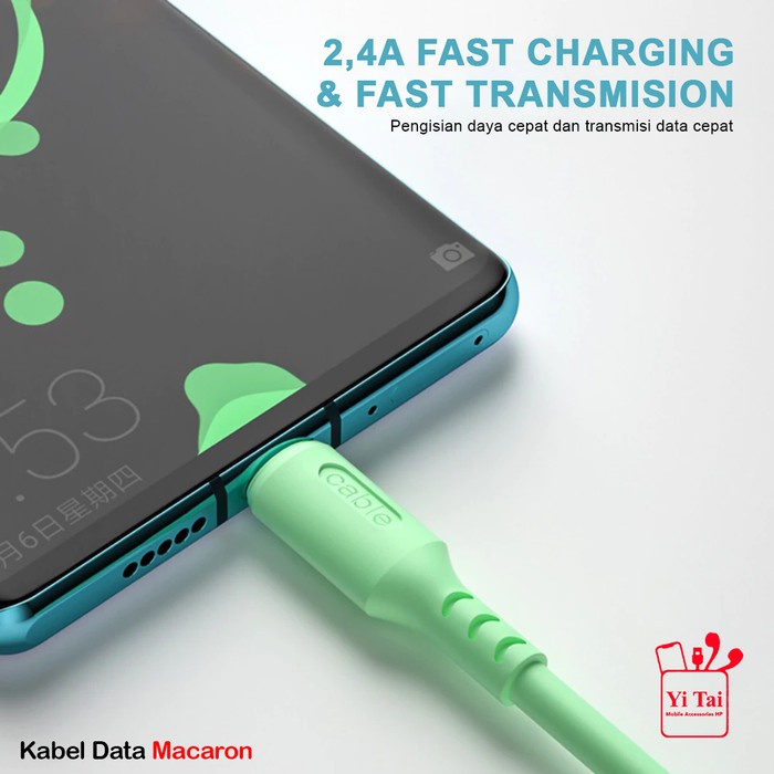 YI TAI - Kabel Data Macaron Type C Fast Charging - Gambar 4