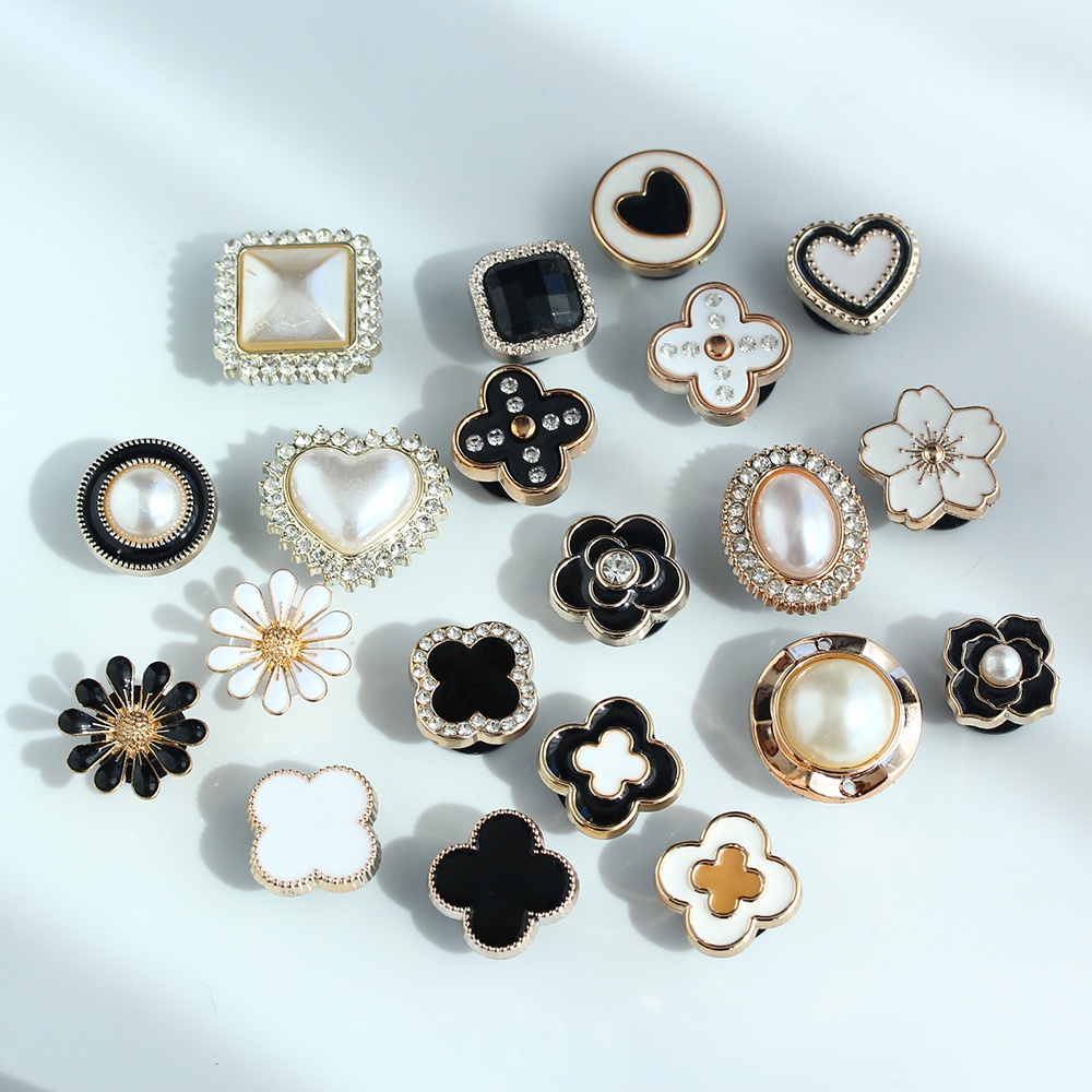 20pcs/set Shining Jibbitz Crocs Rhinestone Crystal Shoe Charms for