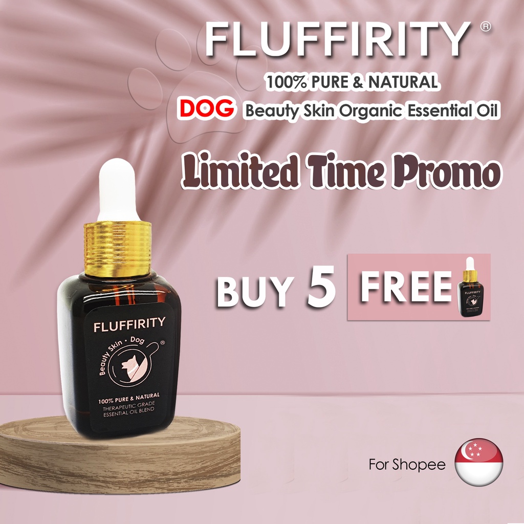 For SG only FLUFFIRITY Dog Beauty Skin Organic Essential Oil Naturally Cure Heal Recovery Dogs Skin Problem Fungal Shopee Singapore
