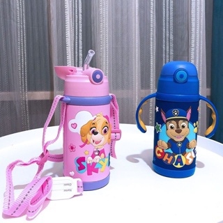paw. patrol kids handle Portable Tritan water bottle with straw 17oz Chase  Rubble Skye Marshall blue