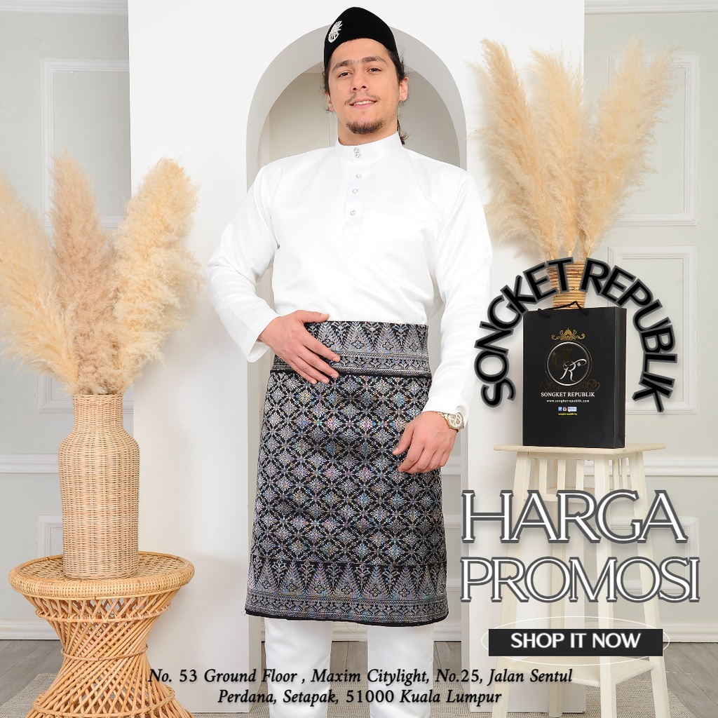 Songket Republik Sampin Tenun 3D Exclusive Samping Dewasa Lelaki Sampin ...