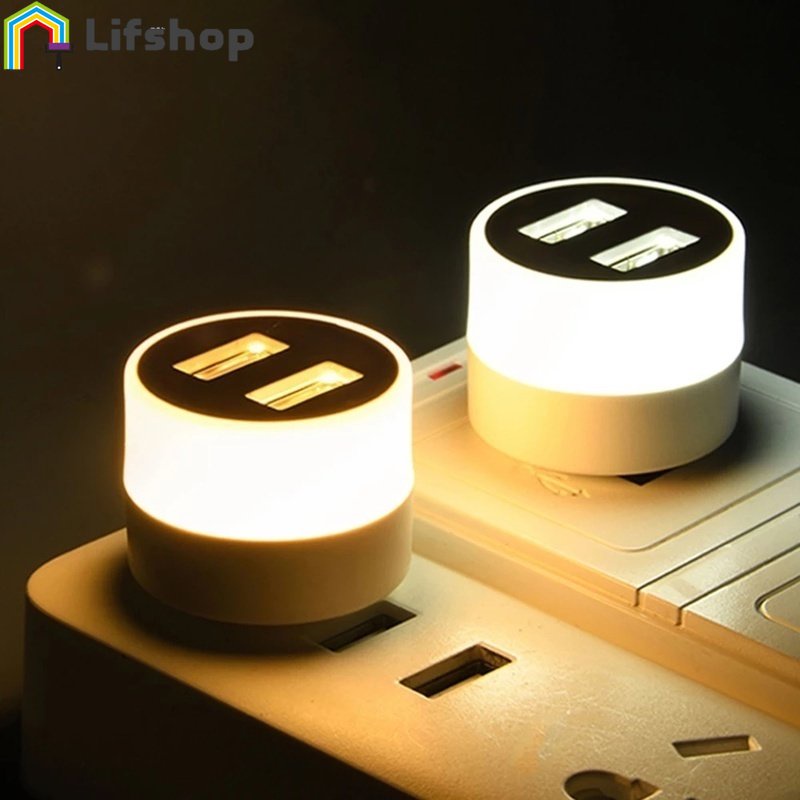 Plug-in Small Round Light with USB Splitter/Energy Saving Eye-caring ...