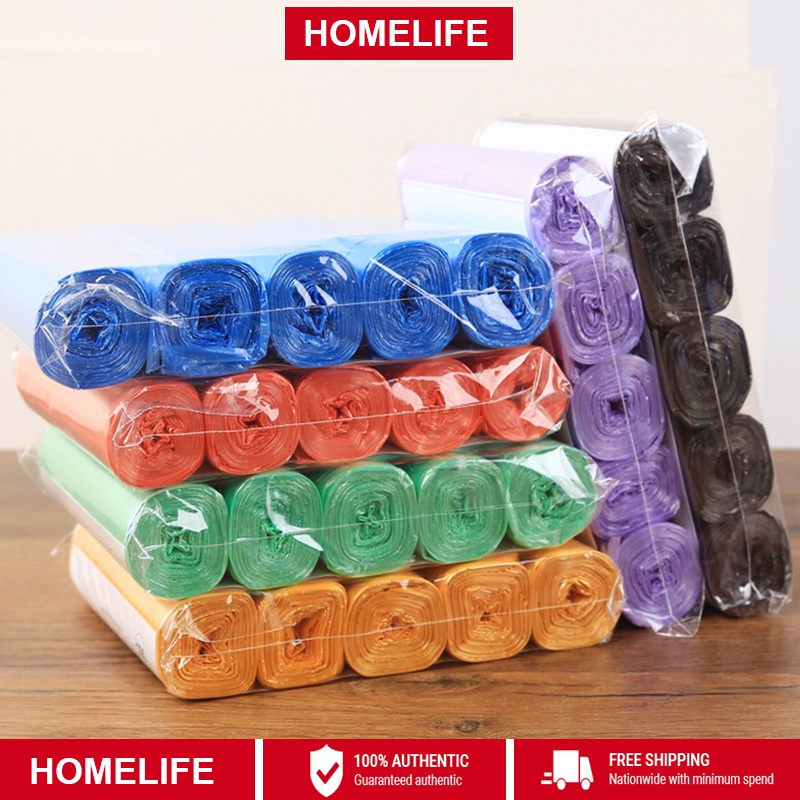 [SG Stock] 15/75pcs Garbage Bag Trash Bag Rubbish Bag Storage Bag For Home Cleaning Shopee
