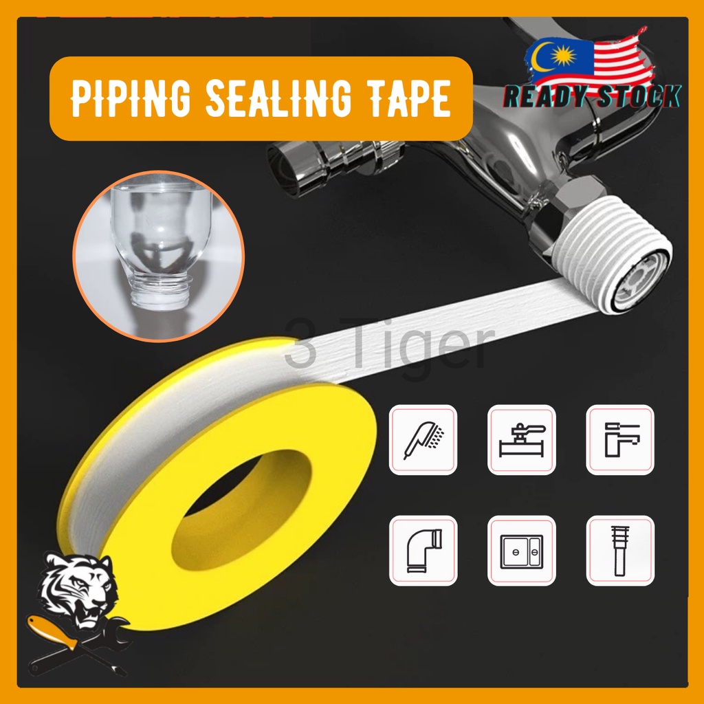 3THW Piping Sealing Tape White Thread PTFE Seal Tape Plumbing White ...