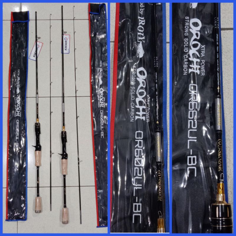 UL Iroly Orochi 2-6lbs Spinning and Baitcasting Solid Carbon Fishing ...