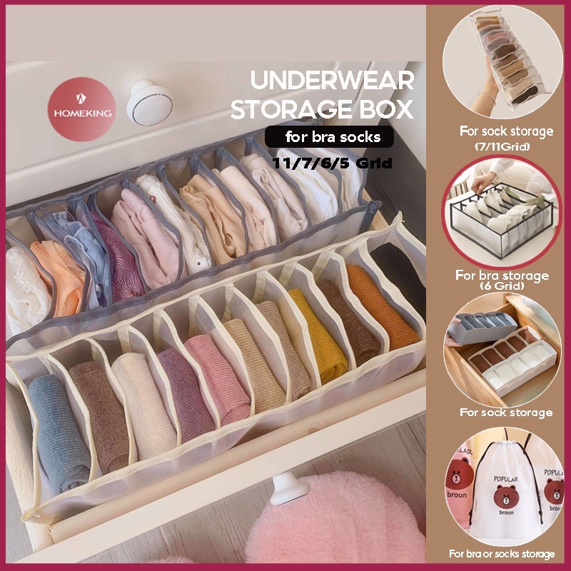 Household Underwear Storage Box Foldable Socks Bra Storage Panties Organizer内衣裤  袜子 收纳袋 收纳盒
