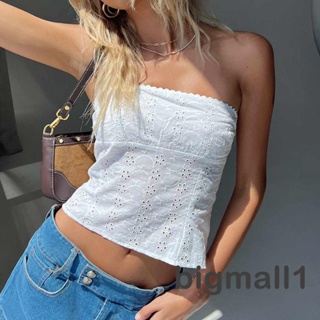 Women Crop Top Sleeveless Stretchy Solid Strapless Tube Top Summer