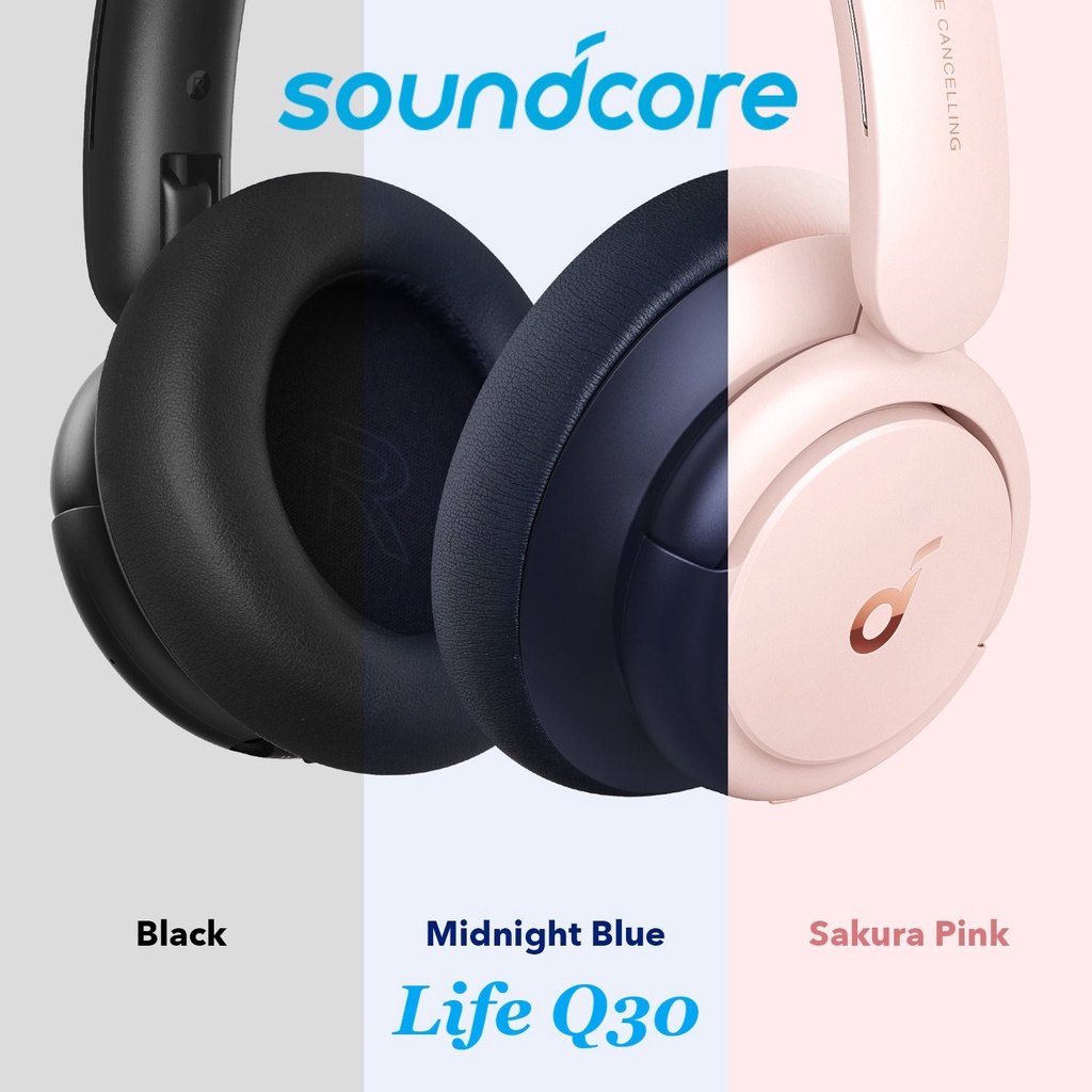 SOUNDCORE Life Q30 Hybrid Active Noise Cancelling Headphones with