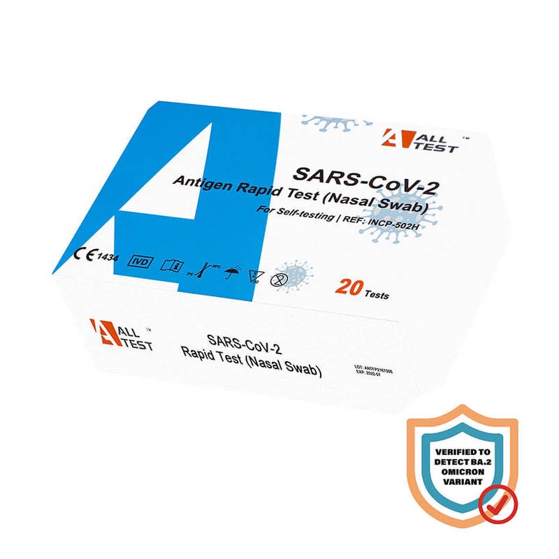 [20 Test Kits] ALLTEST COVID-19 Rapid Antigen Self ART Kit Roche SARS ...