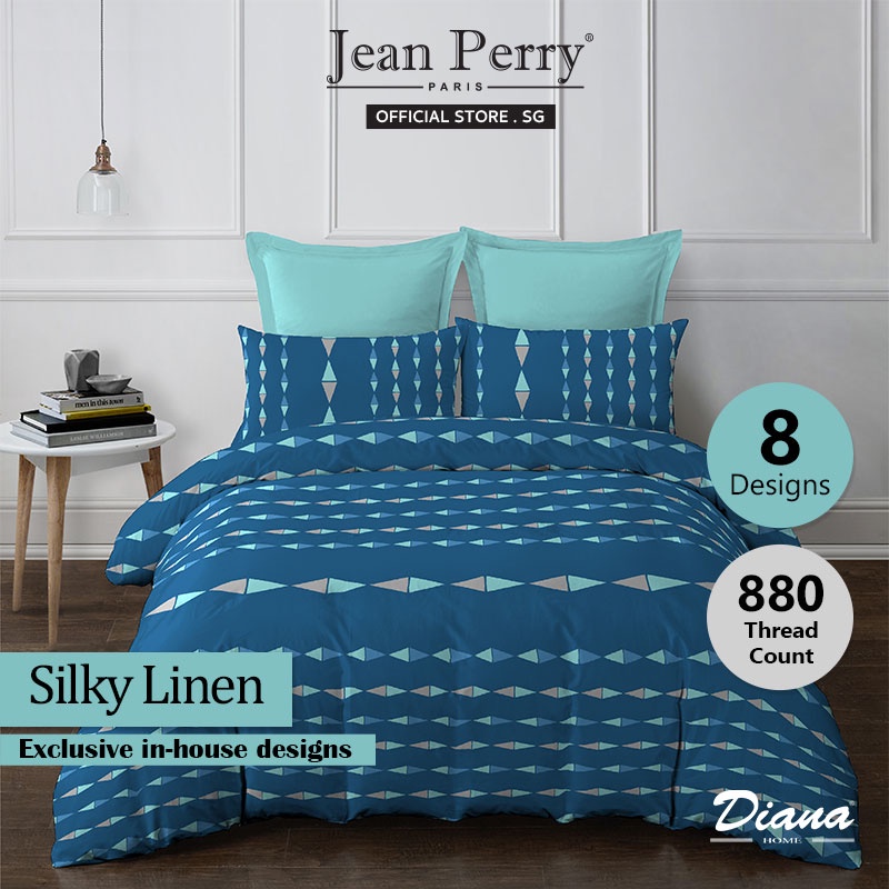 Diana 880TC Silky Linen Bedsheet Set I Fitted Sheet I Bedsheet Cover I