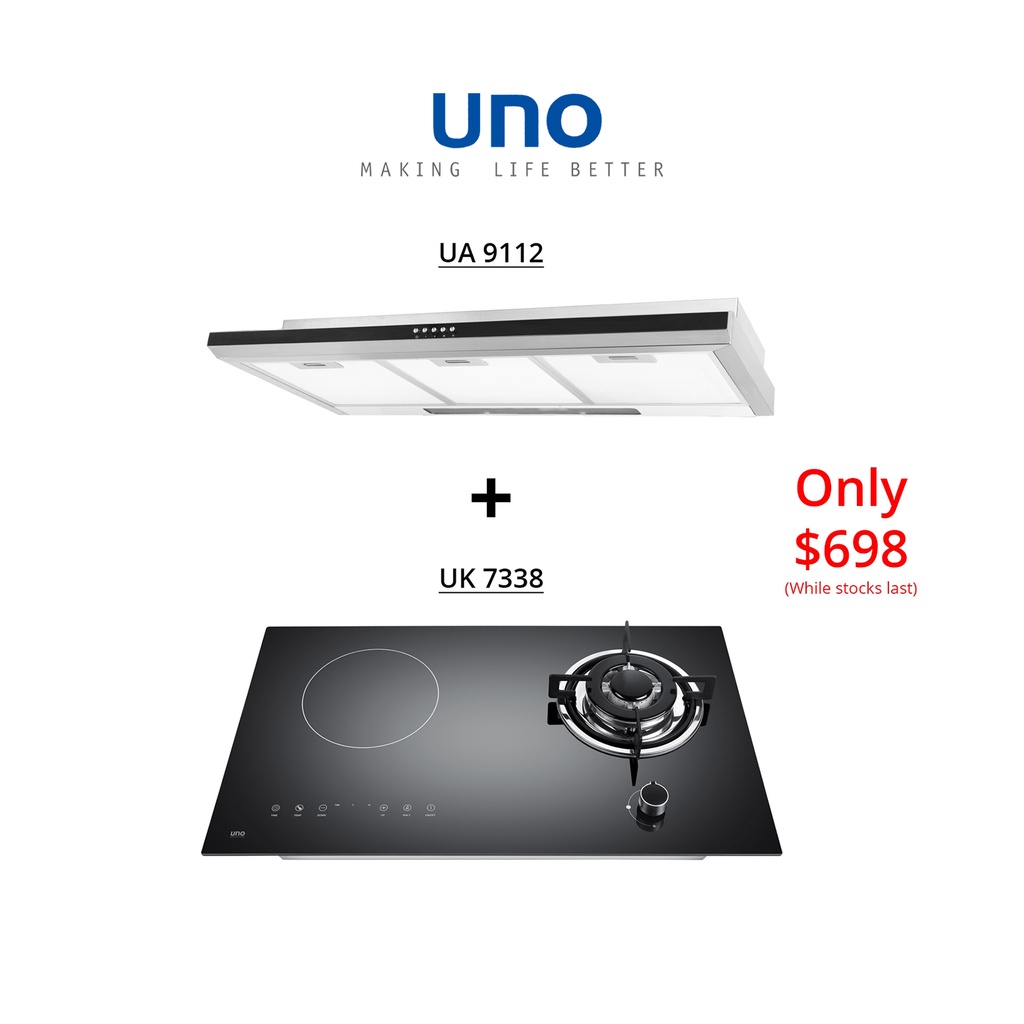Uno UA9112 + UK7338 Hob Hood Package Deal Shopee Singapore