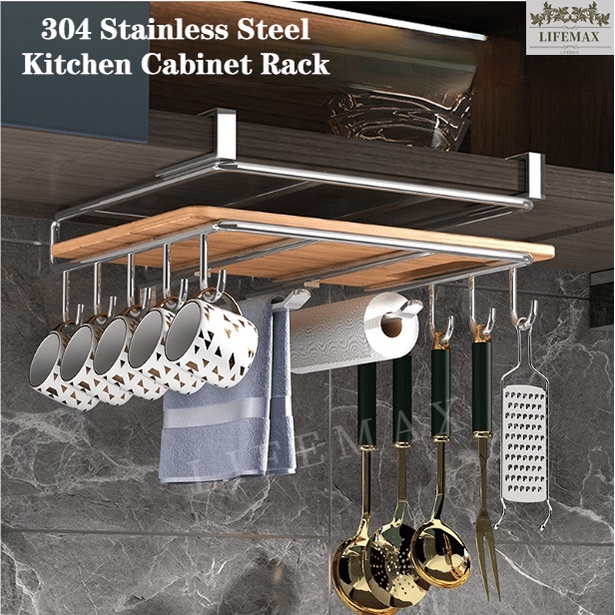 [SG Seller]Stainless steel kitchen shelves hanging cabinets hanging ...
