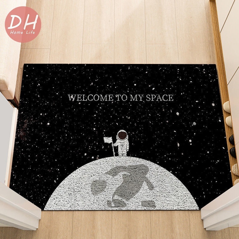 Space Astronaut Pattern Print Floor Mat