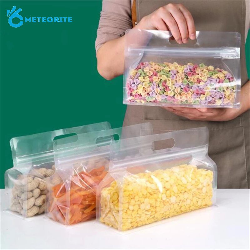 1 Pc Transparent Plastic Stand Up Self-sealing Bag/ Refrigerator ...