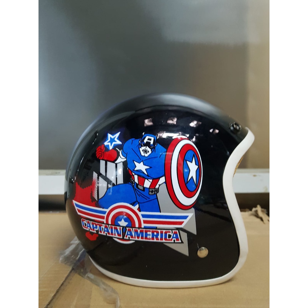 HELM ANAK / HELM BOGO / ANT MINI POSH JUNIOR BLACK - Gambar 4