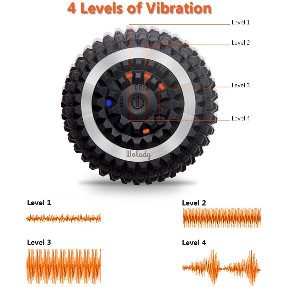 Wolady Massage Ball for Deep Tissue 4 Speed High Intensity Vibrating