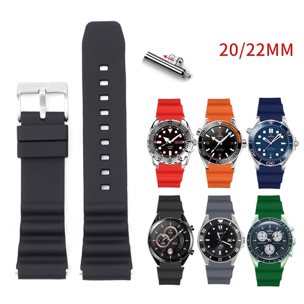 Watchband For Seiko Divers Watch Strap 20mm 22mm Silicone Band Bracelet