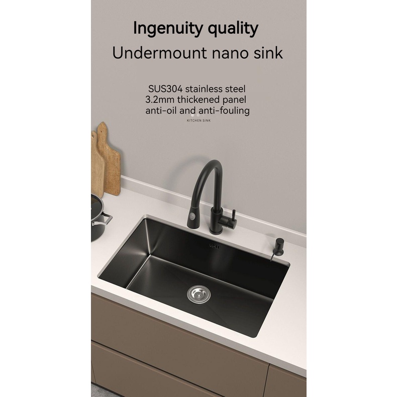 [ 55×45B SG LOCAL STOCK ] Stainless Steel Undermount Wash Basin Single