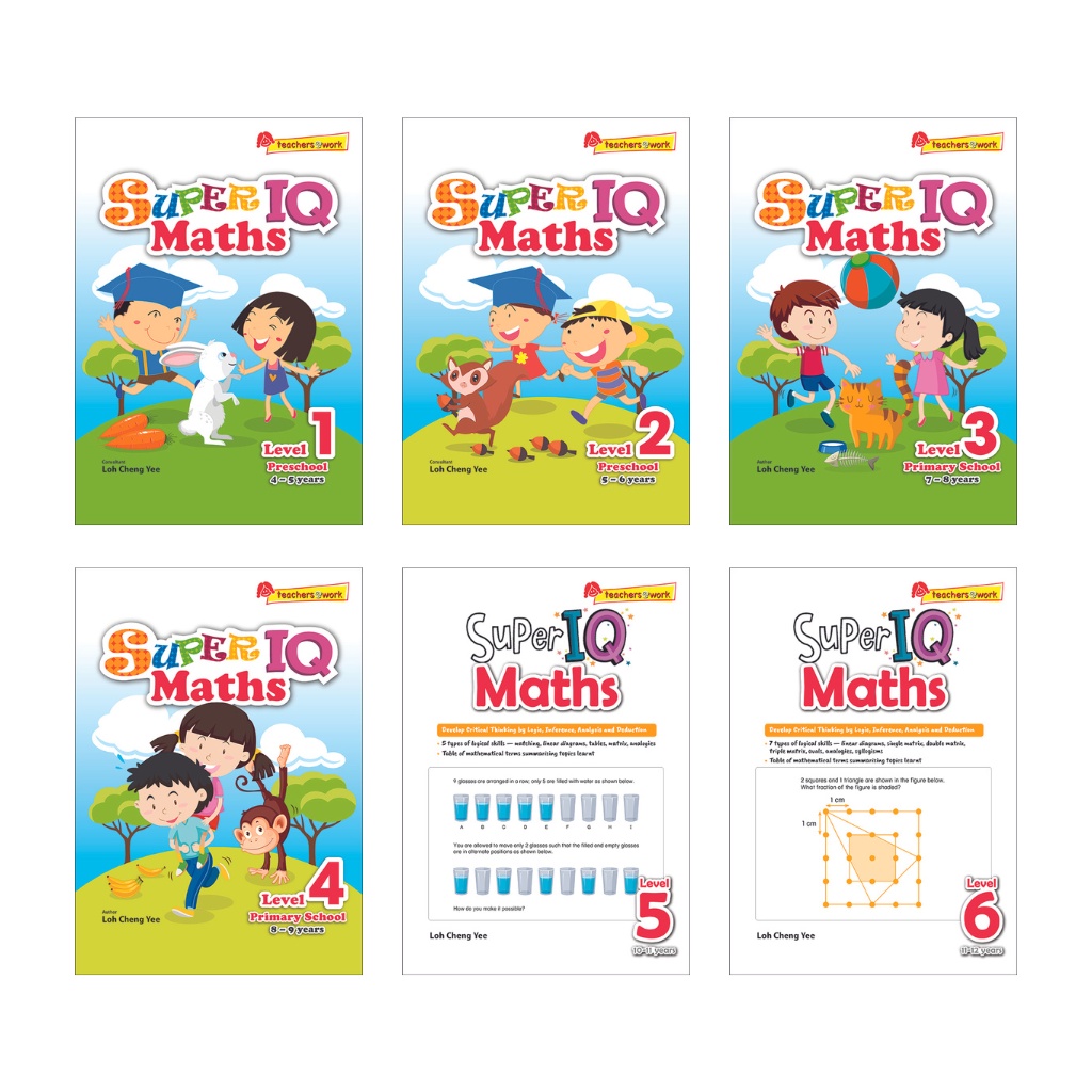 Shopee　Super　Skill-based　Books　IQ　Olympiad　1-6　Maths　Assessment　Maths　School　Maths　Pre-School　Book　Primary　Geometry　Singapore