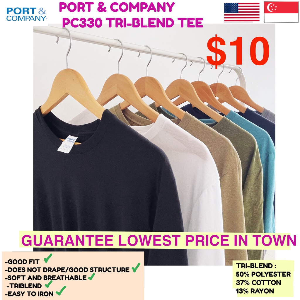 Port & Company PC330 - Soft And Durable Tri-Blend Tee- 100% polyester ...