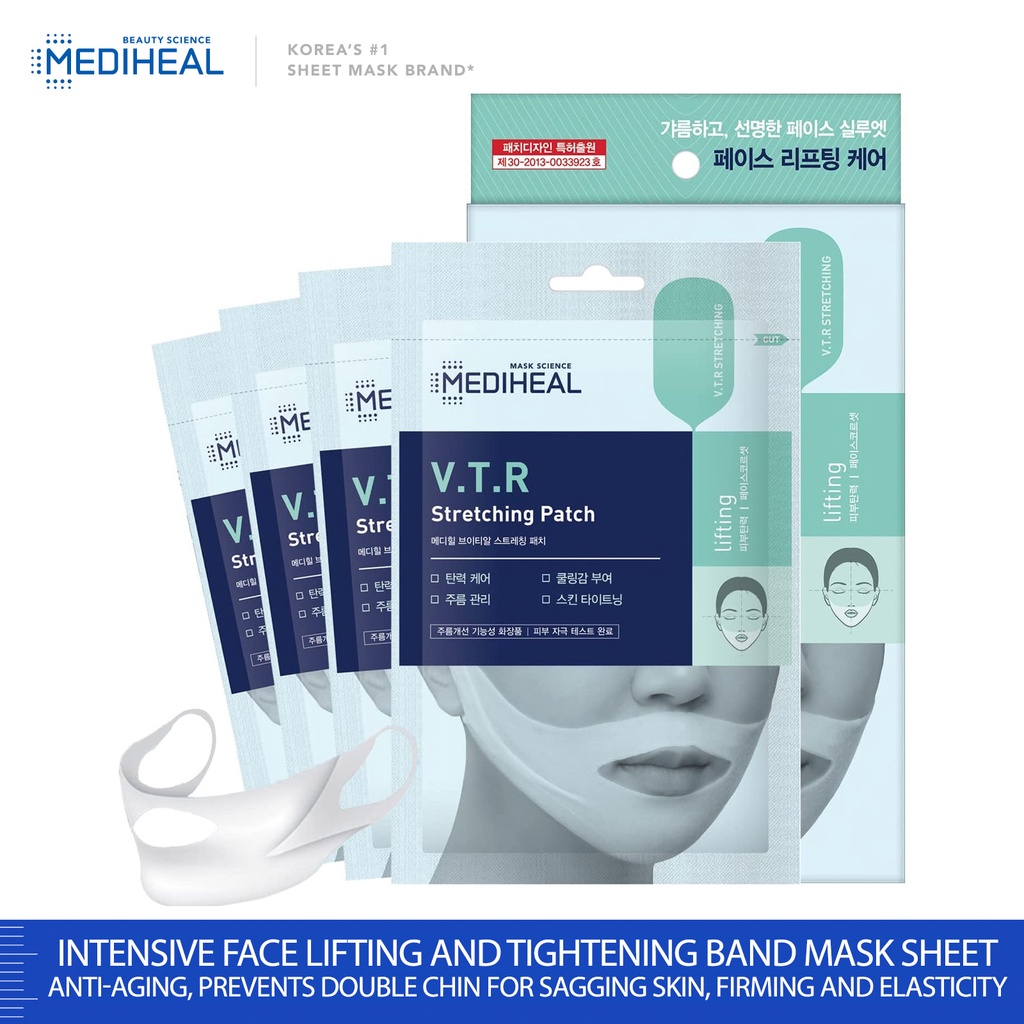 [MEDIHEAL] V.T.R Stretching Patch (4pcs)-VTR V-Line Lifting Stretching ...
