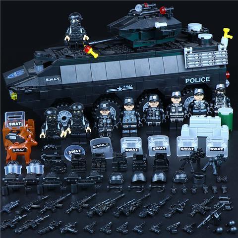 Swat police minifigures online compatible lego swat police