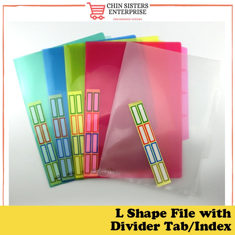 A4 L Shape Folder 3 Pockets with Index / File 3 Poket Dengan Indeks L ...