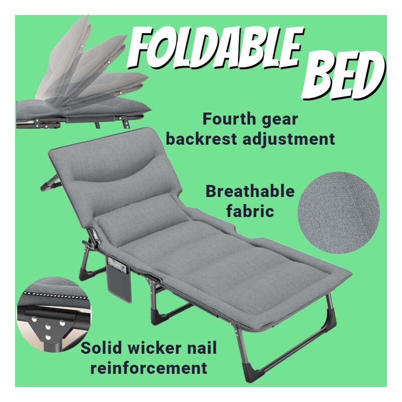 [Load bearing 300kg&Adjustable] Foldable bed Bed frame Lounge chair