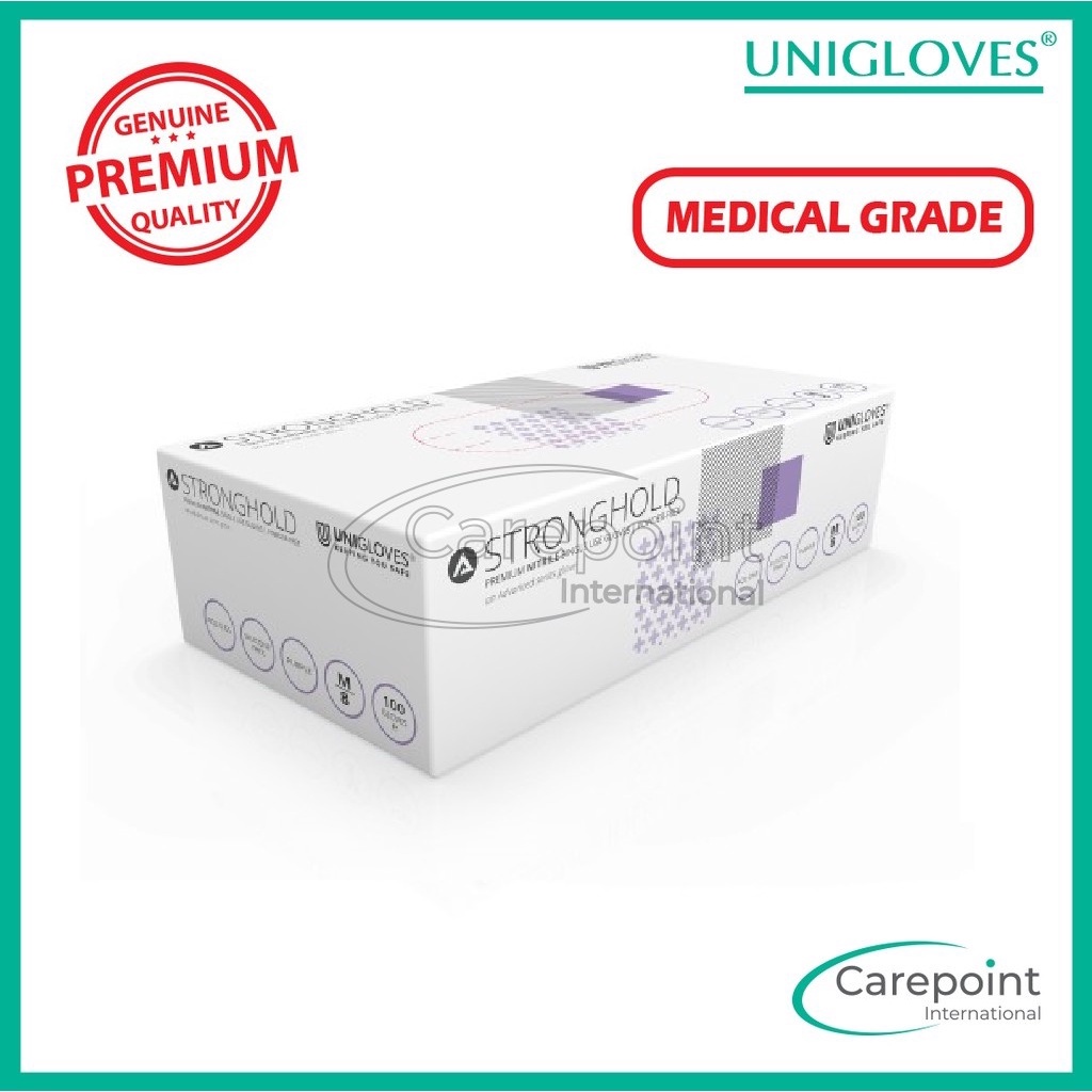 Unigloves Stronghold Premium Nitrile Gloves [Medical Grade] - 100 pcs ...