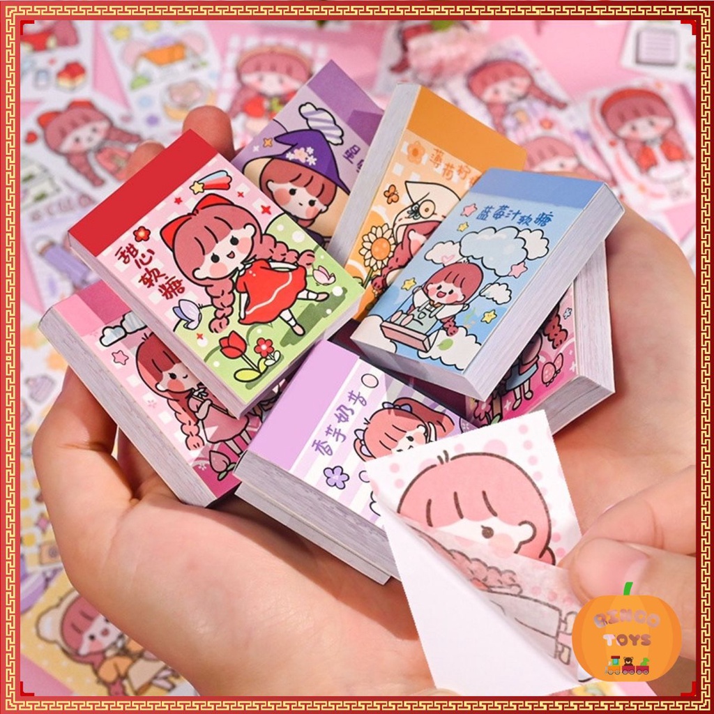 Mini Sticker Book with Cute Cartoon Patterns to Decorate the Diary ...