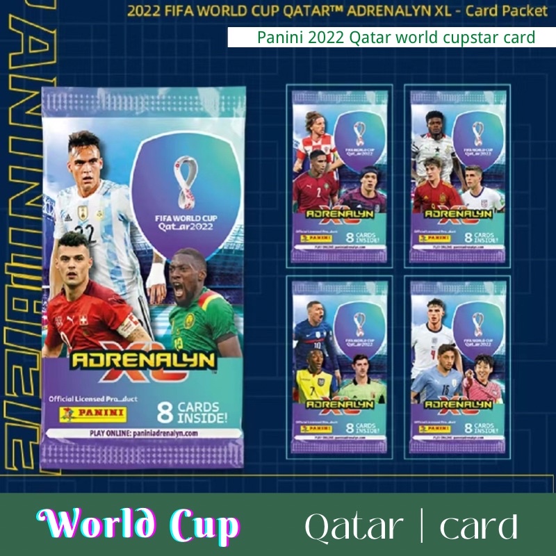 Panini 2022 Qatar World Cup Star Cards 8 sheets in a pack Commemorative ...