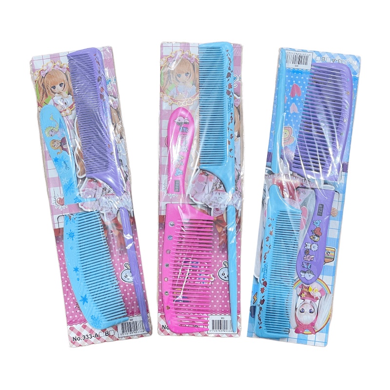 PUSAT17 SISIR RAMBUT ANAK KARAKTER SET 2PCS / SISIR SET WARNA KOREA / SISIR GAGANG JUMBO SISIR RUNCING / SISIR RAMBUT IMPORT SOUVENIR KADO HADIAH GIFT - Gambar 4