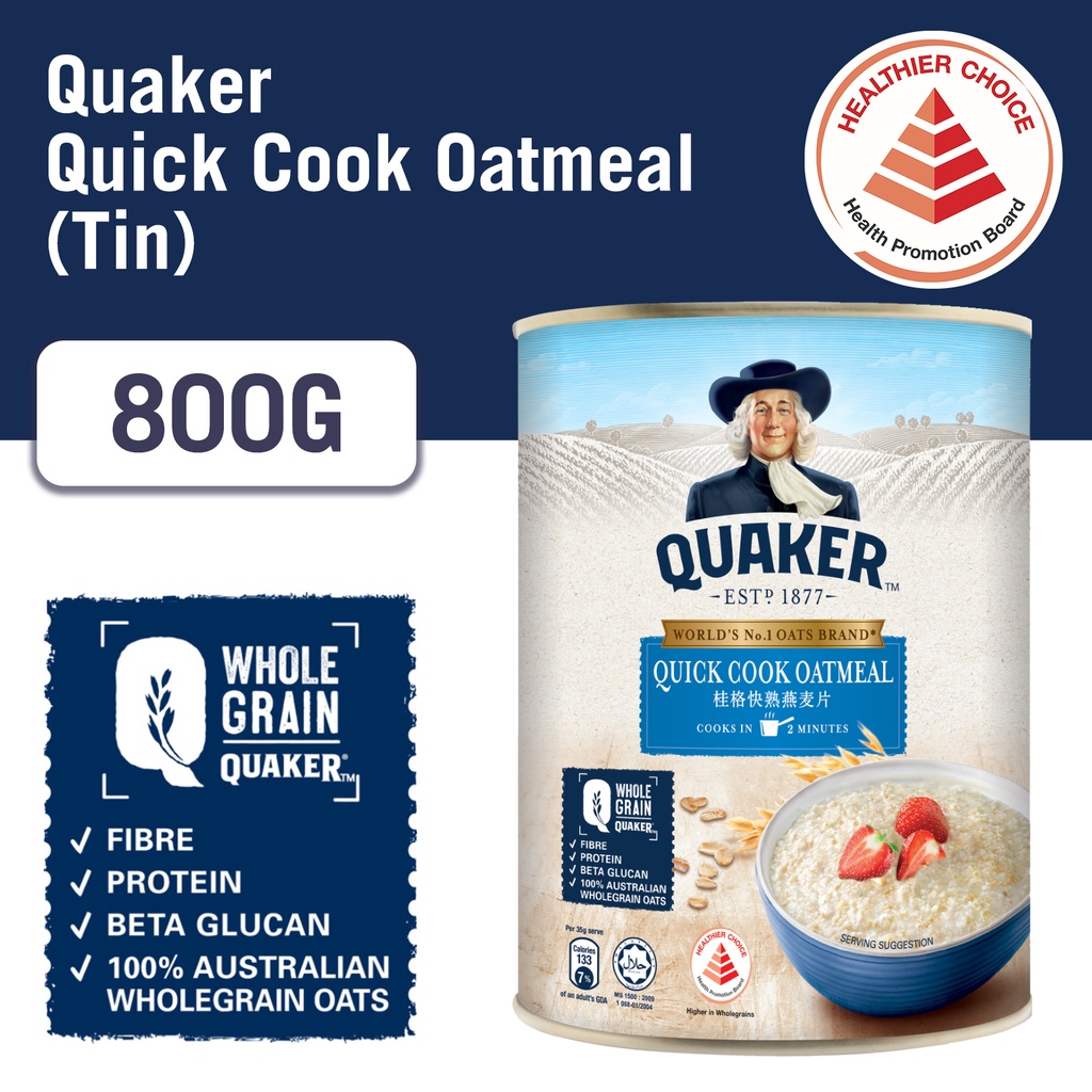 Quaker Quickcook Oatmeal 800G Tin (Halal) | Shopee Singapore