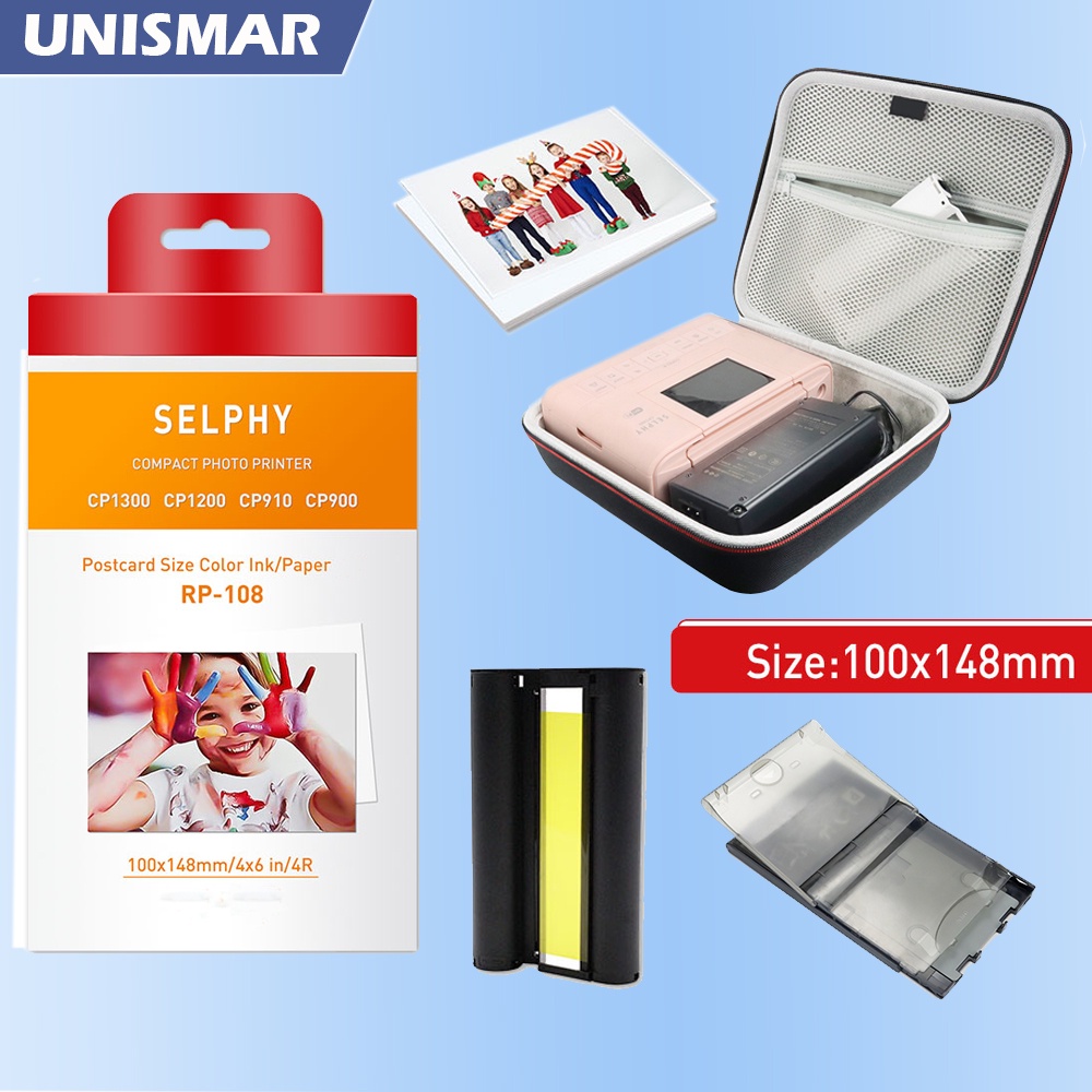 Compatible For Canon Selphy Ink Cartridge Cassette Rp 108in Kp 108in Photo Paper 4x6 7781