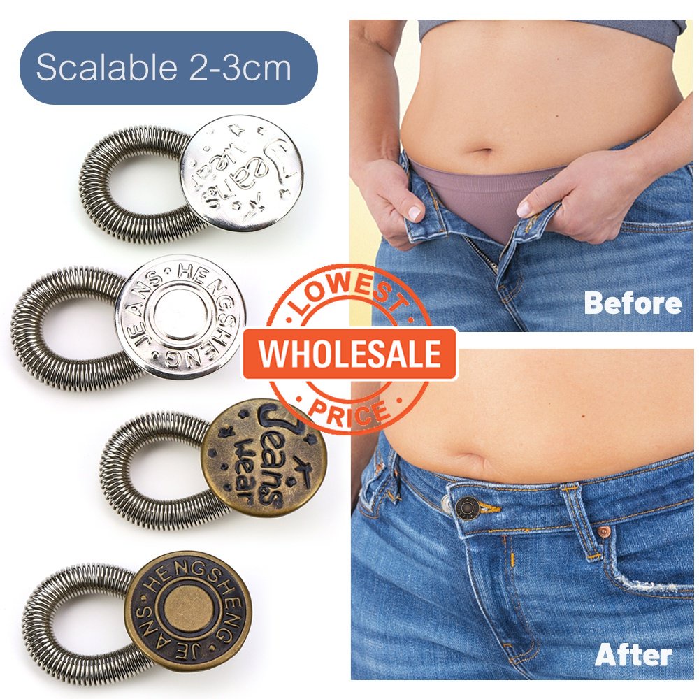 [Wholesale Price] 1 Pc Spring Button Extender for Pants Jeans Free ...