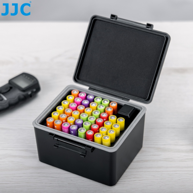 JJC 44 Vertical Slot AAA battery Case with Battery Checker IP 67 Sealed ...