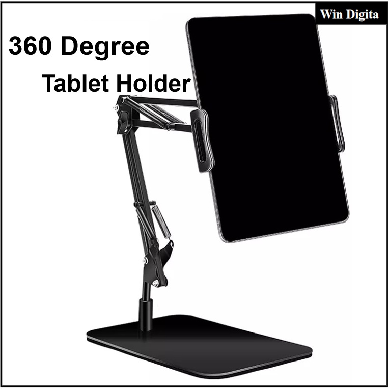 360 Degree Long Arm Tablet Holder Stand For 4 to 11 inch Tablet ...