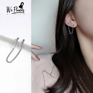thumbnail image 2 of 925 Sterling Silver Threader Tassel Chain Drop Dangle Earrings For Women Gold Sparkling Butterfly Birthstone Long Fringe Earring Bling Line Wedding Stud Earring Jewelry Christmas Gifts For Mom - Product Details 2 of 14