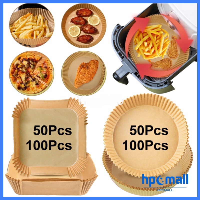 [SG Ready Stock]100Pcs Air Fryer Paper Disposable Air Fryer Parchment ...