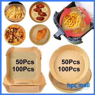  Set of 100, 8.5 inch Square Air Fryer Parchment Liner/Bamboo  Steamer Paper/Perforated Parchment Paper for Air Fryer, Steaming  Basket(6/6.5/7/7.5/8/9/10 Inch Available): Home & Kitchen
