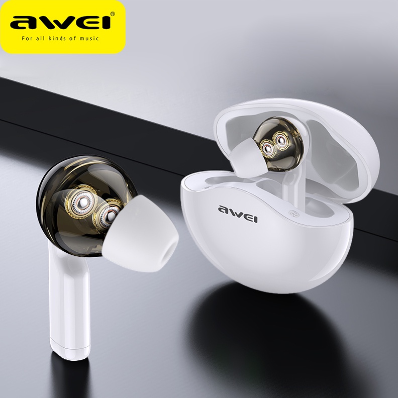 Awei TWS T12 Dual Dynamic Driver Earbuds Bluetooth 5.1 TWS