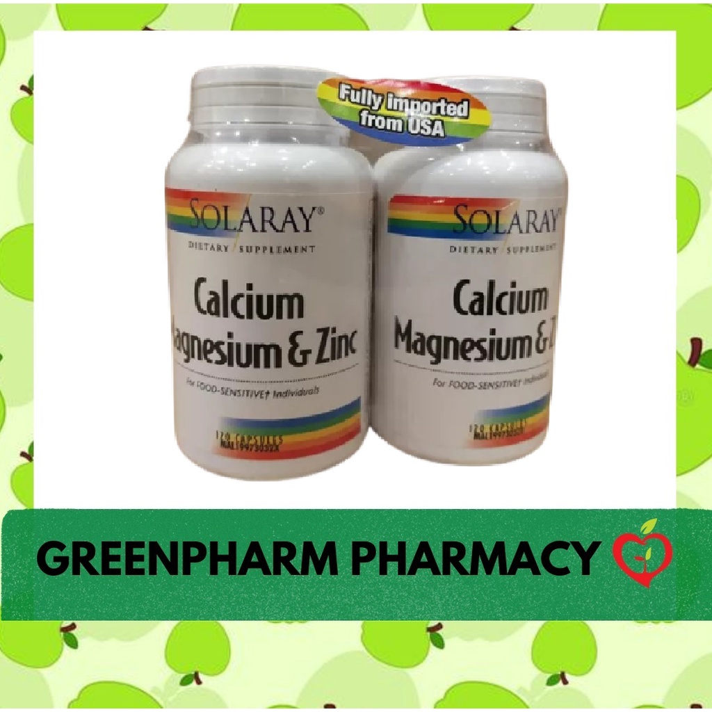 Solaray Calcium Magnesium & Zinc (EXP 01/2024) Shopee Singapore