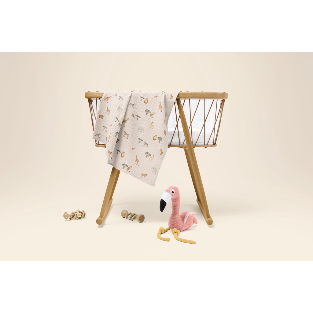 [Designed in Singapore] 100 Bamboo Muslin Swaddle Blanket (Safari