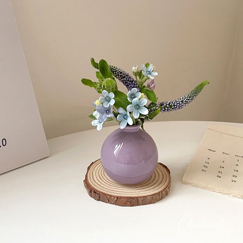 Ceramics Flower Vases Mini Hydroponic Vase Desk Nordic Modern Vase Living Room Vase Shopee