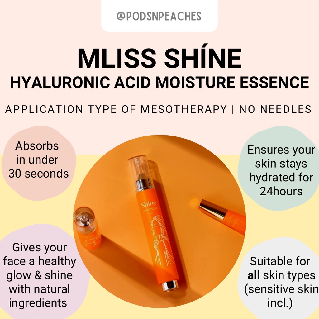 SG OFFICIAL 🇸🇬 MLISS SHINE Hyaluronic Acid Essence (Smear on