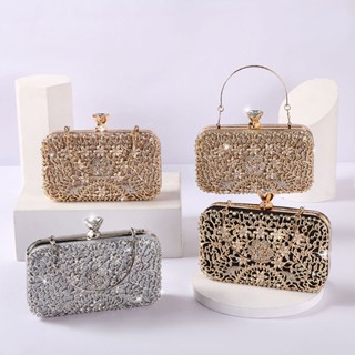 Tngan Ball Shape Clutch Purse Party Handbag Rhinestone Ring Handle