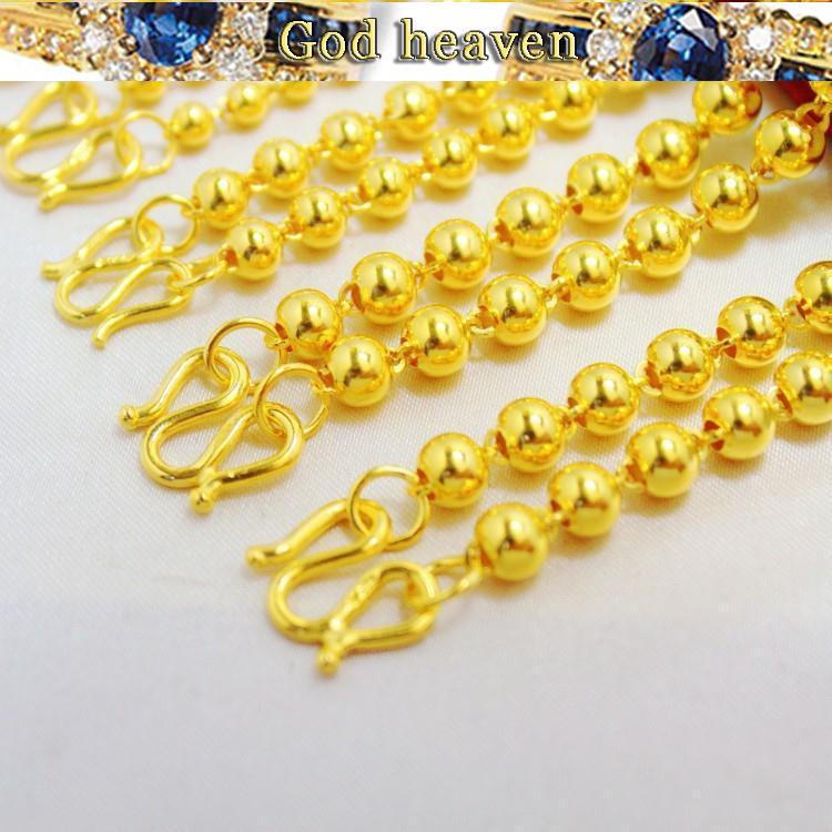 Gold bead hot sale chain necklace