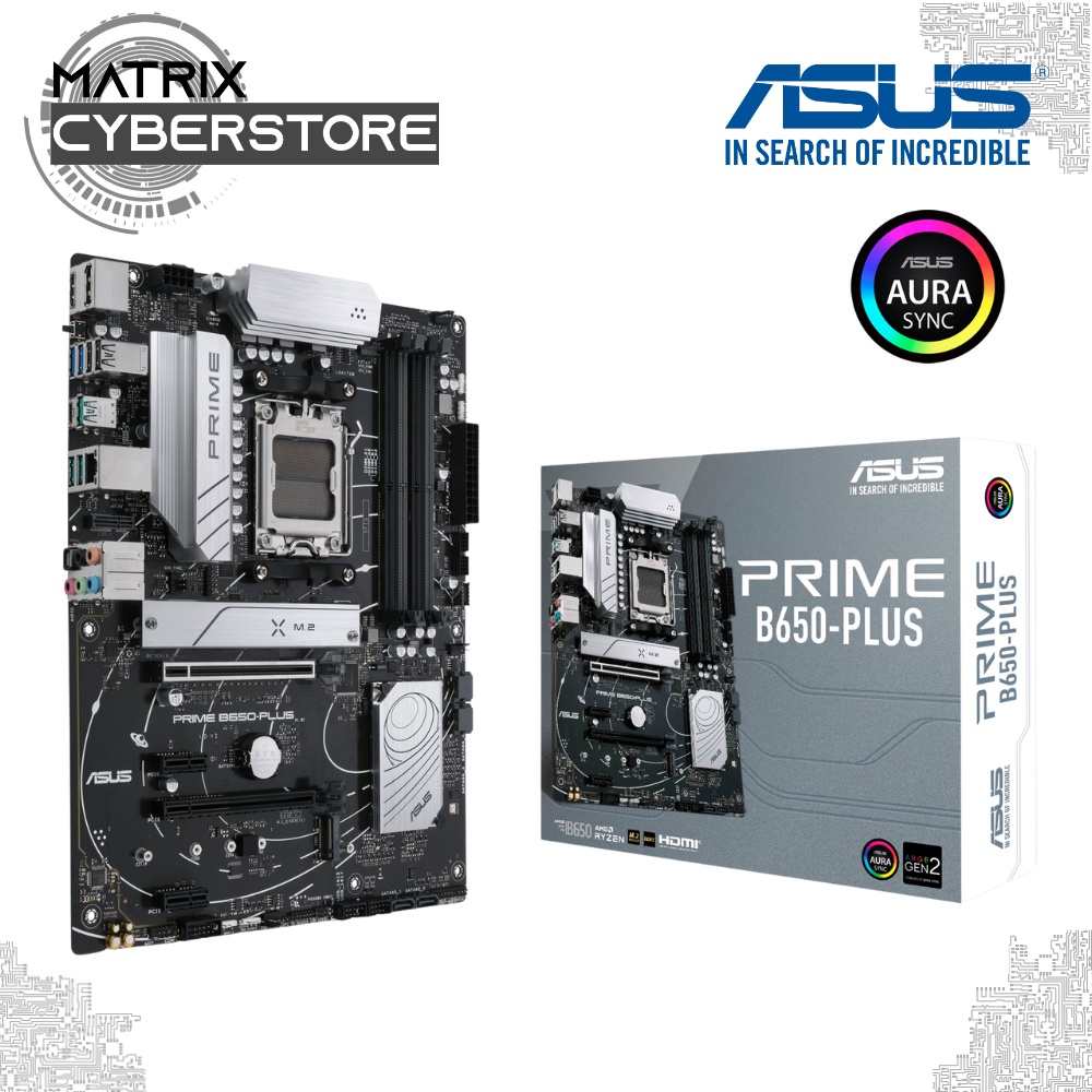 ASUS PRIME B650-PLUS ATX Motherboard - AMD B650, DDR5, PCIe 5.0 M.2 ...