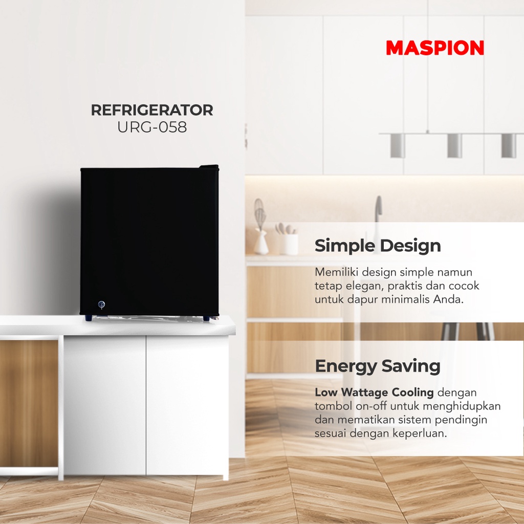 Maspion Kulkas Refrigerator Lemari ES 58 Liter URG-058 - Gambar 2