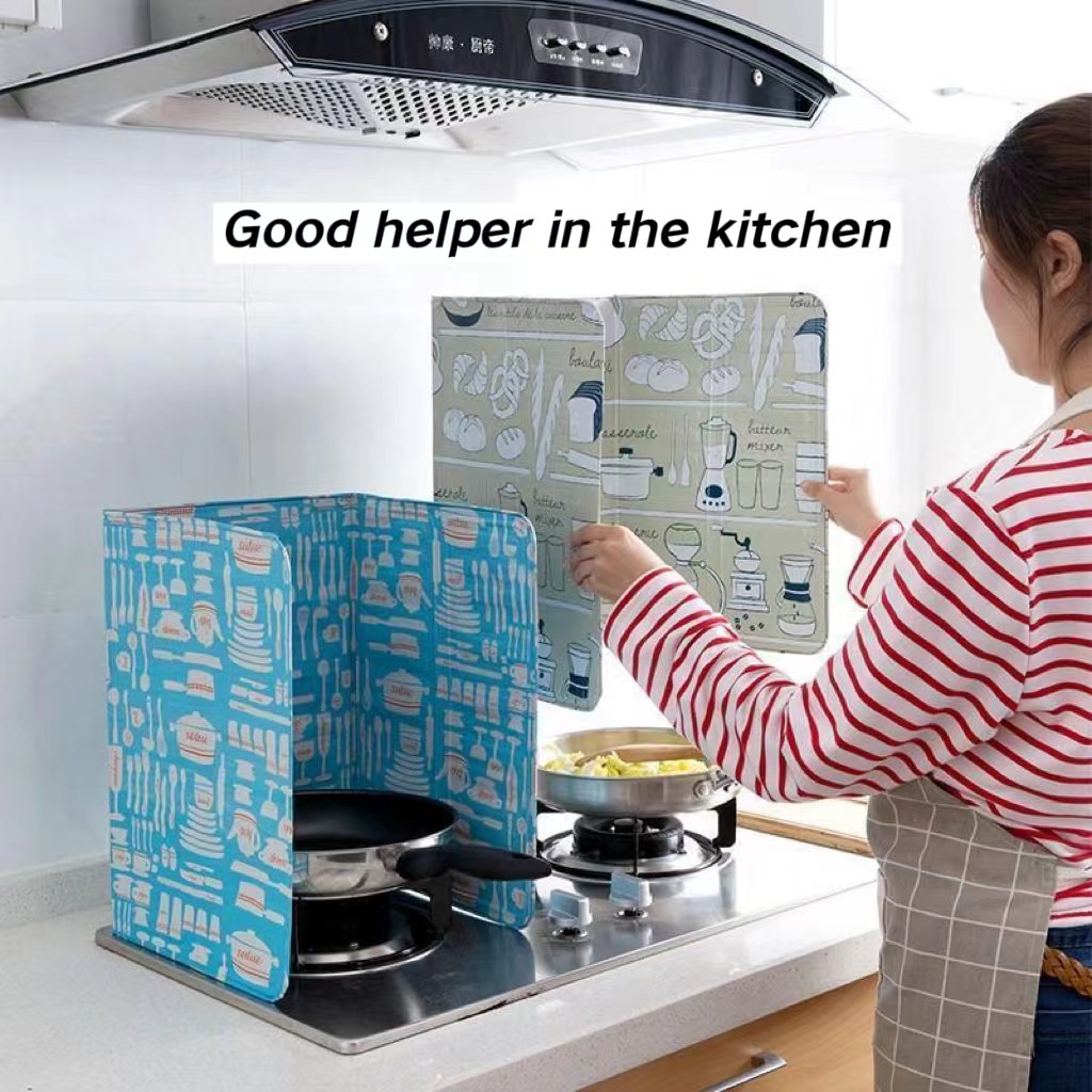 【Ready stock】Kitchen oil splash baffle gas stove insulation baffle high ...